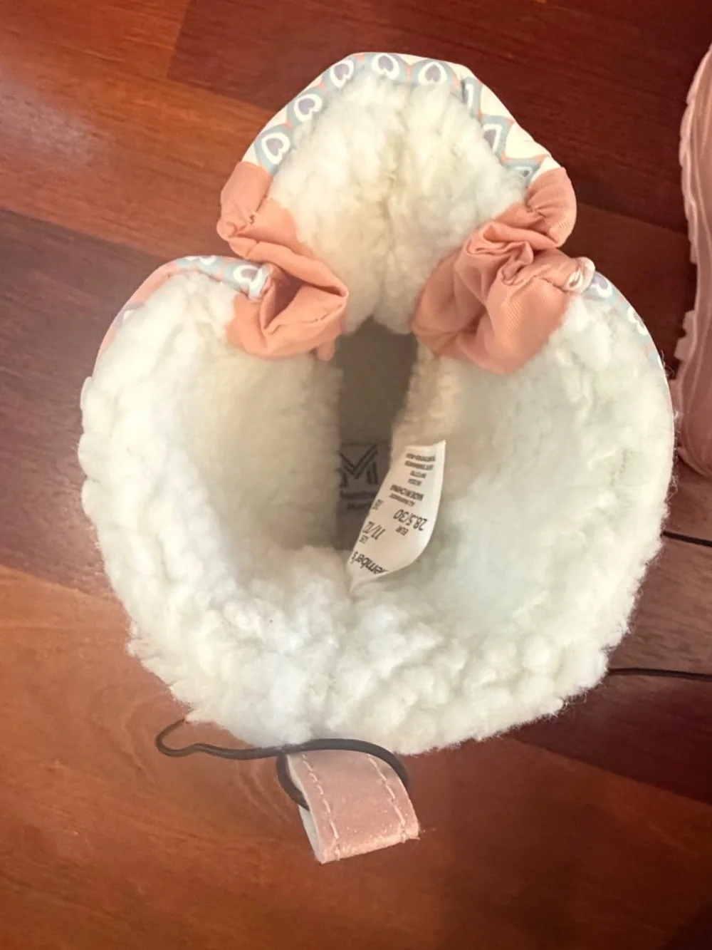 NWT Snow Boots Fleece Lined Pink Winter Water Resistant Kids, Size 11/12